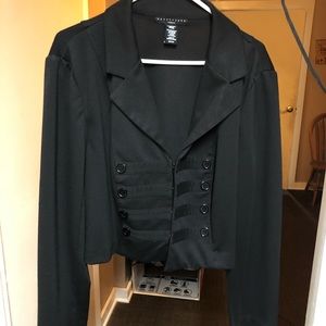 Apostrophe Women’s Cropped Military Fitted Blazer